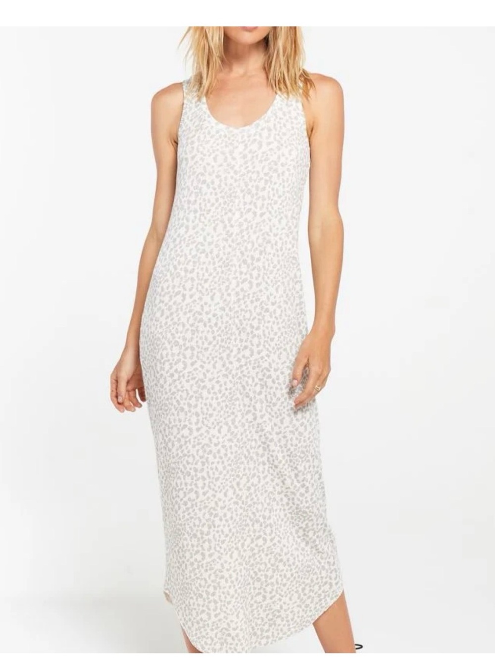 Z Supply NWOT Cream Leopard Print Sleeveless Maxi Dress
